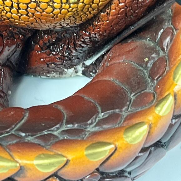 Windstone Editions 1986 Dragon Vintage Statuette Turquoise Gold Brown 9.5" Pena - Picture 13 of 16